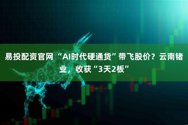 易投配资官网 “AI时代硬通货”带飞股价？云南锗业，收获“3天2板”